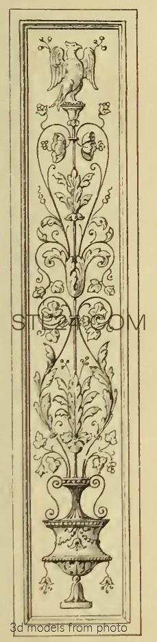 Панели резные (CARVED PANEL_0651 -  | 3D model 3DSMAX / OBJ / STL) 3D модель для ЧПУ станка